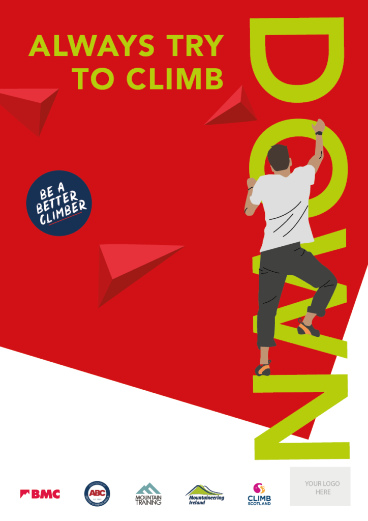 Climb Down A3 Poster BMC Shop
